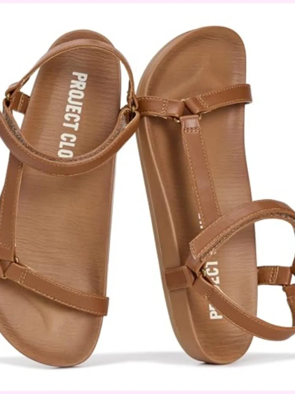 Strappy Adjustable Sandals with Plush Insole Lightweight Non Slip Women Footwear